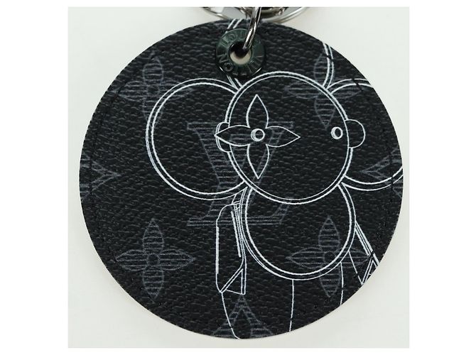 LOUIS VUITTON Monogram Eclipse Portachiavi Vivienne Charm MP1993 Auth YKZ1405SAM Monogramma - vista 3