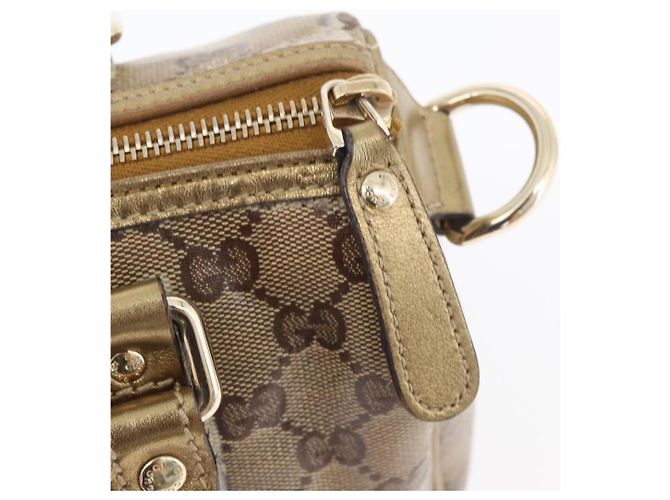 Borsa a Mano GG Crystal Gucci Beige Oro 193604 Auth mr2357 D'oro - vista 10
