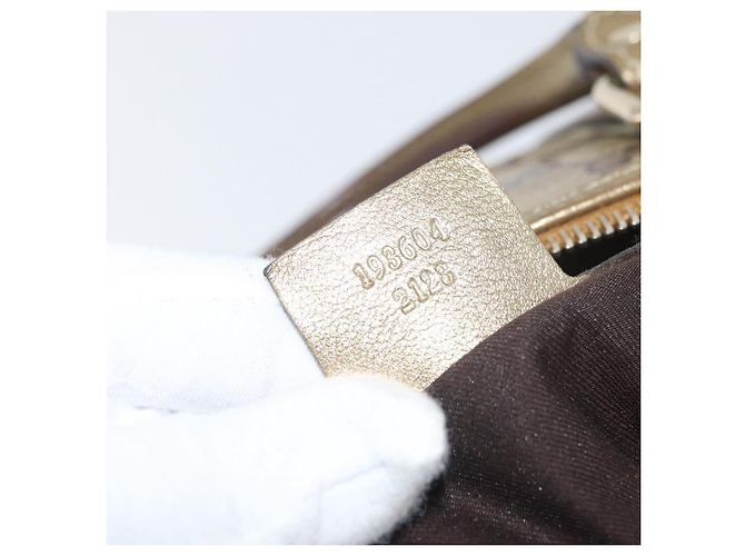 Borsa a Mano GG Crystal Gucci Beige Oro 193604 Auth mr2357 D'oro - vista 12