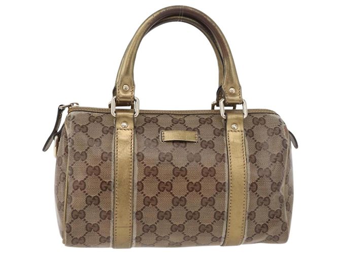 Borsa a Mano GG Crystal Gucci Beige Oro 193604 Auth mr2357 D'oro - vista 13
