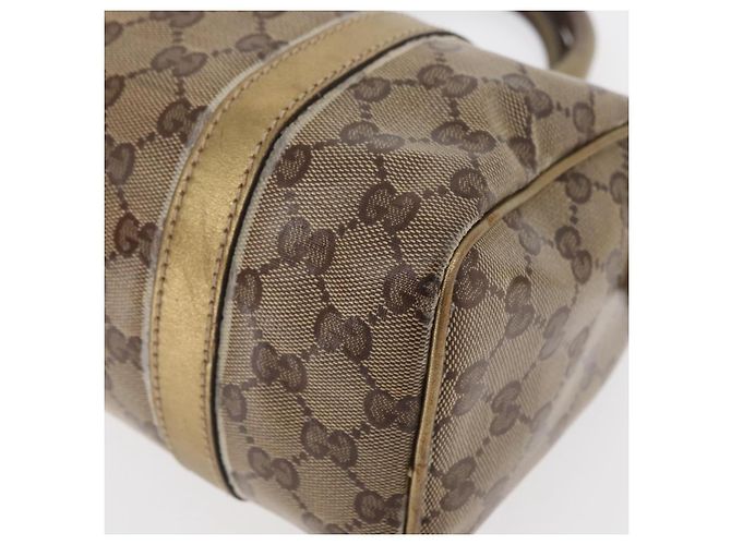 Borsa a Mano GG Crystal Gucci Beige Oro 193604 Auth mr2357 D'oro - vista 14