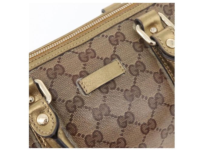 Borsa a Mano GG Crystal Gucci Beige Oro 193604 Auth mr2357 D'oro - vista 17
