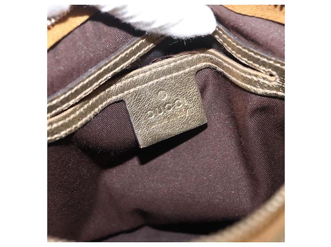 Borsa a Mano GG Crystal Gucci Beige Oro 193604 Auth mr2357 D'oro - vista 18
