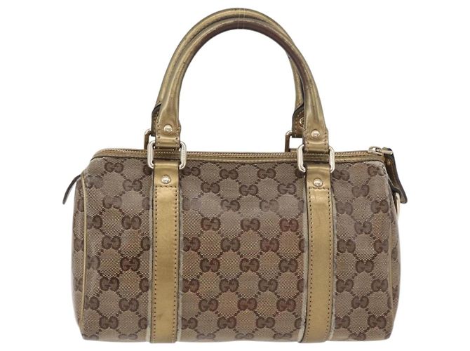 Borsa a Mano GG Crystal Gucci Beige Oro 193604 Auth mr2357 D'oro - vista 2