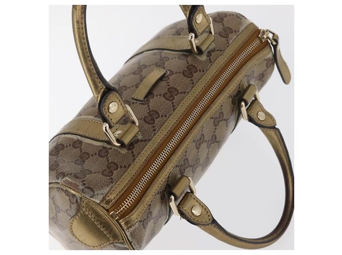 Borsa a Mano GG Crystal Gucci Beige Oro 193604 Auth mr2357 D'oro - vista 6