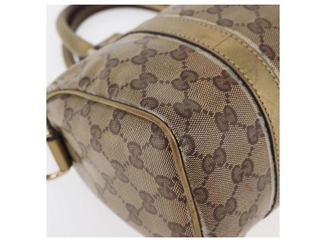 Borsa a Mano GG Crystal Gucci Beige Oro 193604 Auth mr2357 D'oro - vista 9