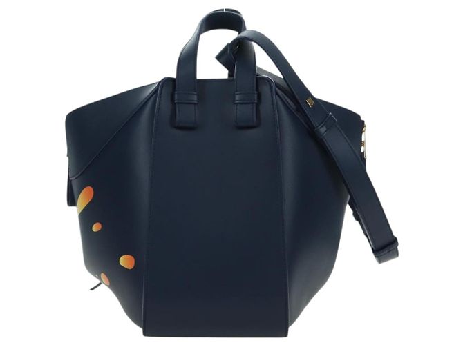 LOEWE Ghibli Collaborazione Hammock Piccola Borsa in Pelle Blu Navy Auth yk20214SM - vista 2