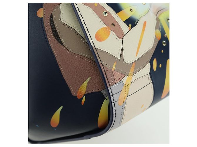 LOEWE Ghibli Collaborazione Hammock Piccola Borsa in Pelle Blu Navy Auth yk20214SM - vista 23