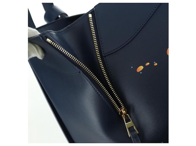 LOEWE Ghibli Collaborazione Hammock Piccola Borsa in Pelle Blu Navy Auth yk20214SM - vista 25