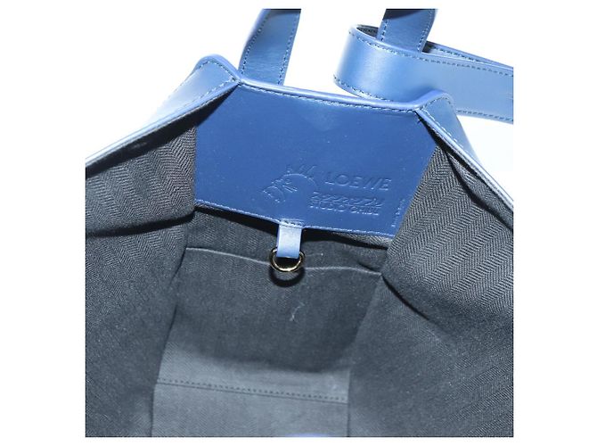 LOEWE Ghibli Collaborazione Hammock Piccola Borsa in Pelle Blu Navy Auth yk20214SM - vista 27
