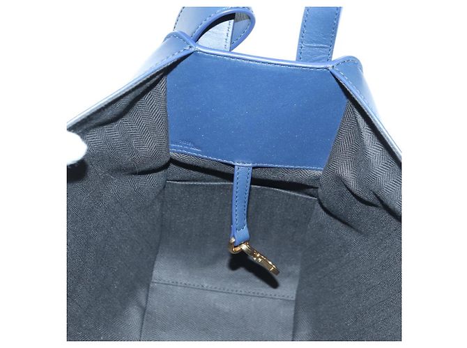 LOEWE Ghibli Collaborazione Hammock Piccola Borsa in Pelle Blu Navy Auth yk20214SM - vista 28