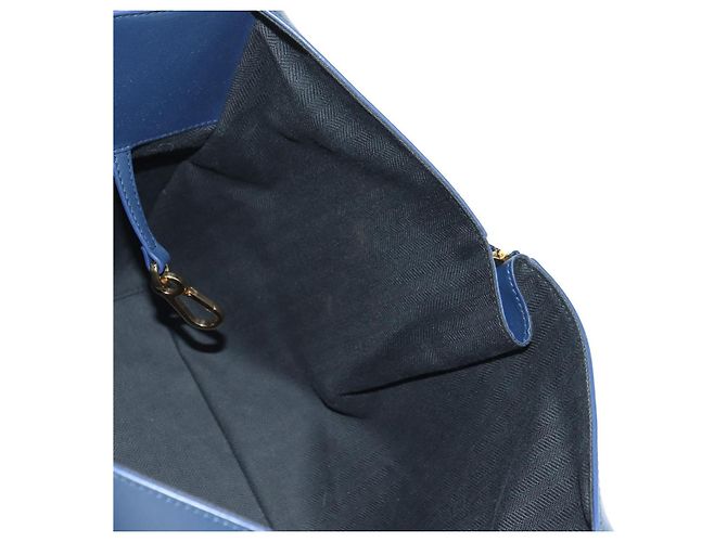LOEWE Ghibli Collaborazione Hammock Piccola Borsa in Pelle Blu Navy Auth yk20214SM - vista 30