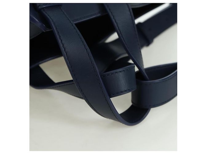 LOEWE Ghibli Collaborazione Hammock Piccola Borsa in Pelle Blu Navy Auth yk20214SM - vista 7