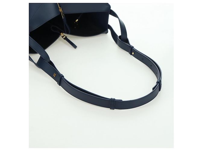 LOEWE Ghibli Collaborazione Hammock Piccola Borsa in Pelle Blu Navy Auth yk20214SM - vista 8
