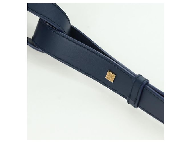 LOEWE Ghibli Collaborazione Hammock Piccola Borsa in Pelle Blu Navy Auth yk20214SM - vista 9