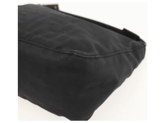 FENDI Zucca Canvas Handtasche aus Nylon Schwarz Silber Authentisch 175178 - Ansicht 8