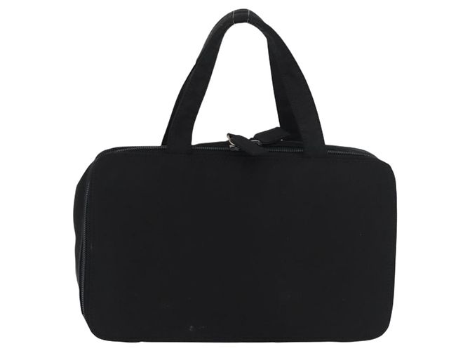 PRADA Borsa a mano in nylon nero argento Auth 175269 - vista 2