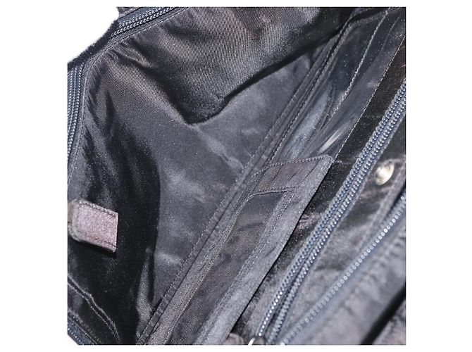 PRADA Borsa a mano in nylon nero argento Auth 175269 - vista 21