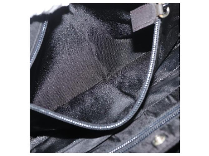 PRADA Borsa a mano in nylon nero argento Auth 175269 - vista 25