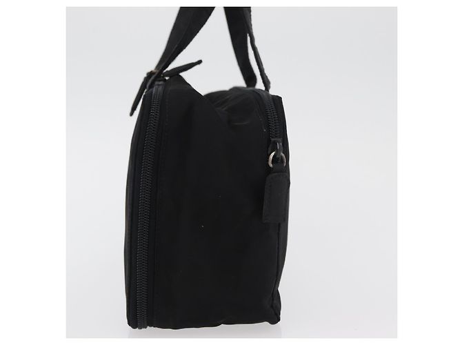 PRADA Borsa a mano in nylon nero argento Auth 175269 - vista 4