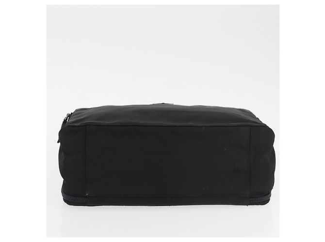 PRADA Borsa a mano in nylon nero argento Auth 175269 - vista 5