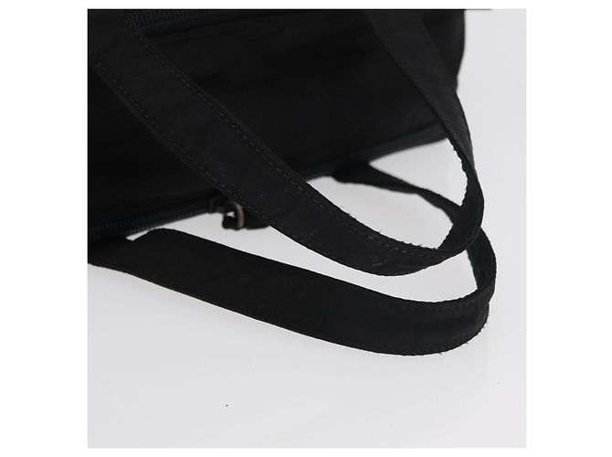 PRADA Borsa a mano in nylon nero argento Auth 175269 - vista 7