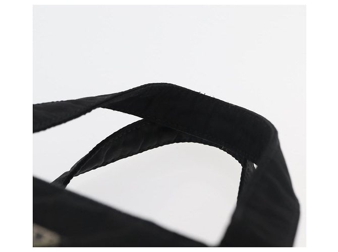 PRADA Borsa a mano in nylon nero argento Auth 175269 - vista 8