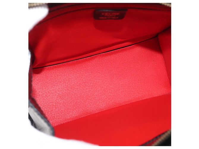 Céline Borsa a mano CELINE in pelle nera e oro Auth ka3921 Nero D'oro - vista 11