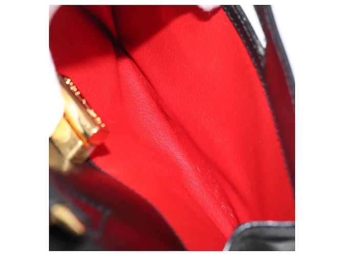 Céline Borsa a mano CELINE in pelle nera e oro Auth ka3921 Nero D'oro - vista 23