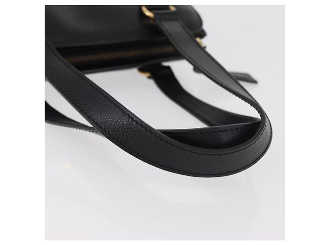 Céline Borsa a mano CELINE in pelle nera e oro Auth ka3921 Nero D'oro - vista 7