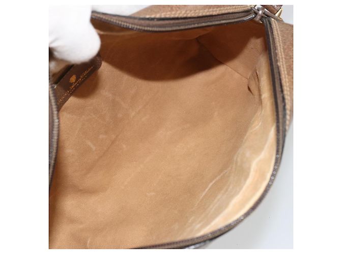Gucci Borsa a Spalla GG Supreme PVC Beige Oro 24 02 005 Auth BA12105 D'oro - vista 11