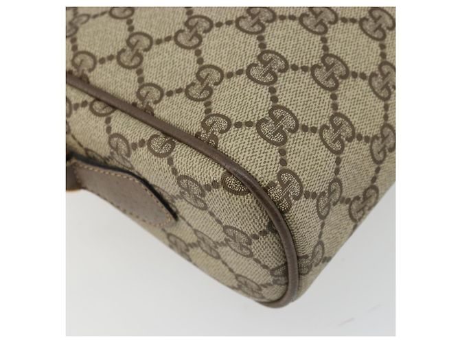Gucci Borsa a Spalla GG Supreme PVC Beige Oro 24 02 005 Auth BA12105 D'oro - vista 17