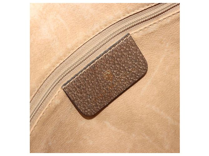 Gucci Borsa a Spalla GG Supreme PVC Beige Oro 24 02 005 Auth BA12105 D'oro - vista 19