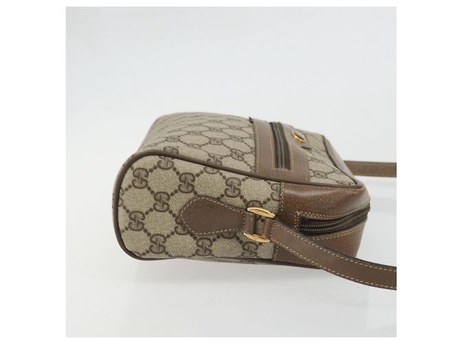 Gucci Borsa a Spalla GG Supreme PVC Beige Oro 24 02 005 Auth BA12105 D'oro - vista 3