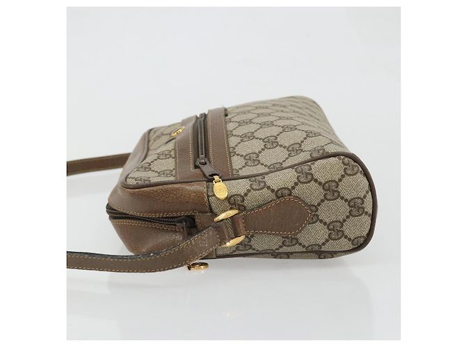Gucci Borsa a Spalla GG Supreme PVC Beige Oro 24 02 005 Auth BA12105 D'oro - vista 4