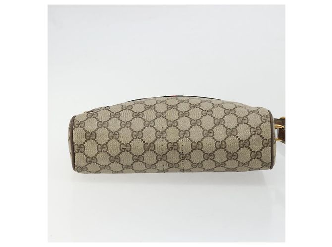 Gucci Borsa a Spalla GG Supreme PVC Beige Oro 24 02 005 Auth BA12105 D'oro - vista 5