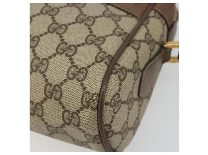 Gucci Borsa a Spalla GG Supreme PVC Beige Oro 24 02 005 Auth BA12105 D'oro - vista 8