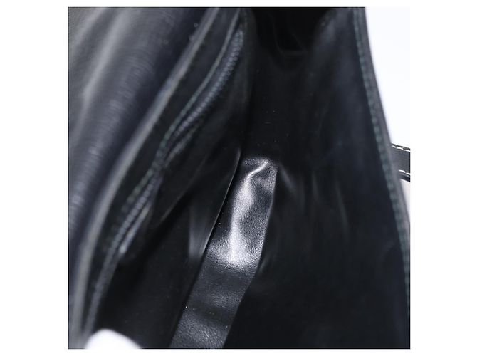 Céline Borsa a Spalla CELINE Circle in Pelle Nera e Oro Auth YKZ1232A Nero D'oro - vista 19
