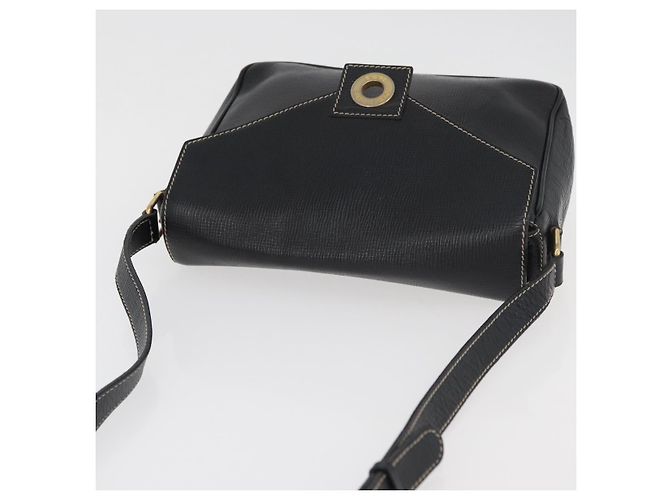 Céline Borsa a Spalla CELINE Circle in Pelle Nera e Oro Auth YKZ1232A Nero D'oro - vista 6