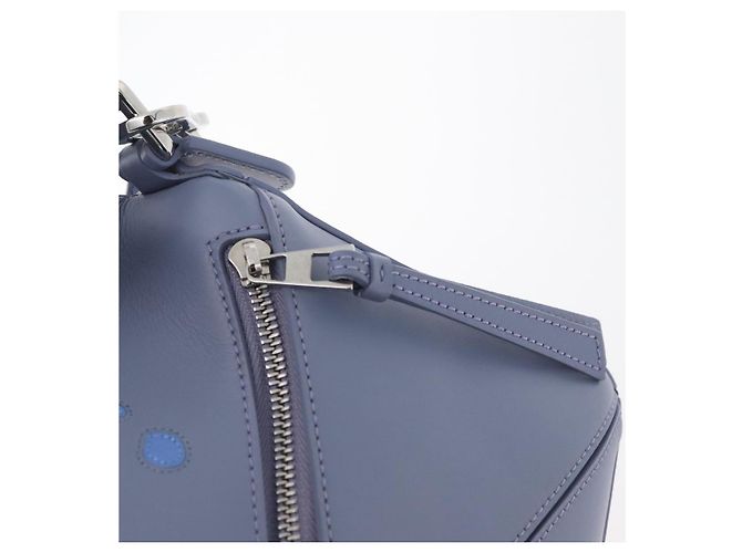 LOEWE - Borsa Puzzle Ghibli Castello Errante di Howl Calcifer 2way Blu Auth 158612SM Argento Blu chiaro - vista 27