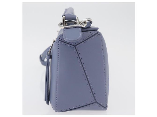 LOEWE - Borsa Puzzle Ghibli Castello Errante di Howl Calcifer 2way Blu Auth 158612SM Argento Blu chiaro - vista 4