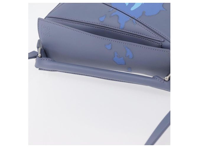LOEWE - Borsa Puzzle Ghibli Castello Errante di Howl Calcifer 2way Blu Auth 158612SM Argento Blu chiaro - vista 7