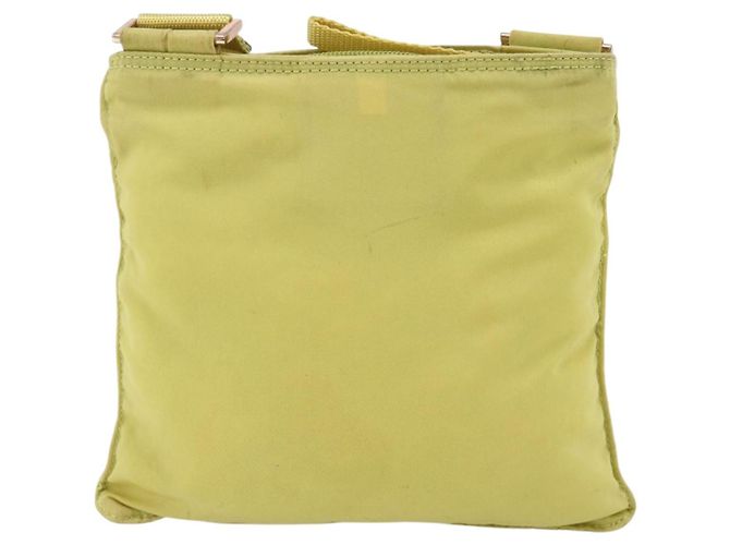 PRADA Schultertasche Nylon Gelb Silber Authentisch 175707 - Ansicht 2