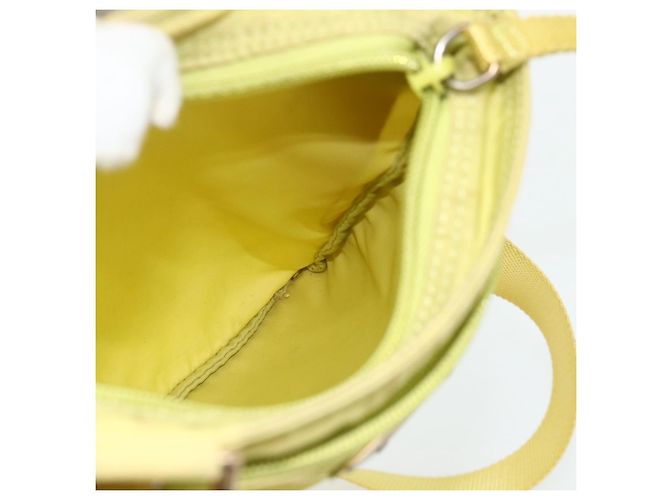 PRADA Schultertasche Nylon Gelb Silber Authentisch 175707 - Ansicht 20