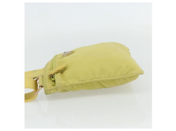 PRADA Schultertasche Nylon Gelb Silber Authentisch 175707 - Ansicht 3