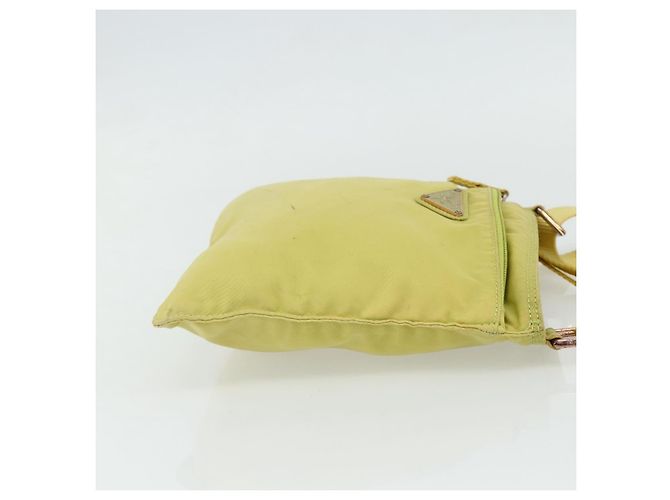 PRADA Schultertasche Nylon Gelb Silber Authentisch 175707 - Ansicht 4