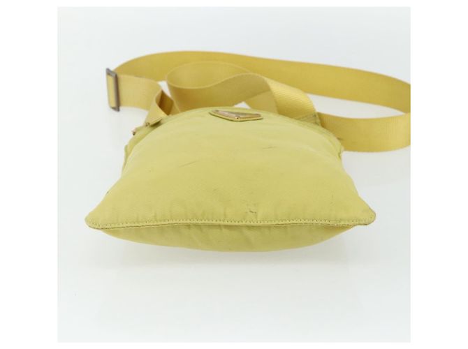 PRADA Schultertasche Nylon Gelb Silber Authentisch 175707 - Ansicht 5