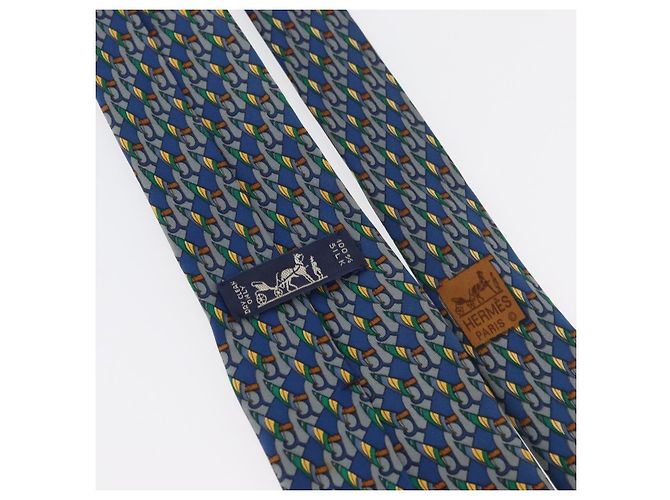 Hermès HERMES Necktie Silk Blue Auth 174885A - view 10