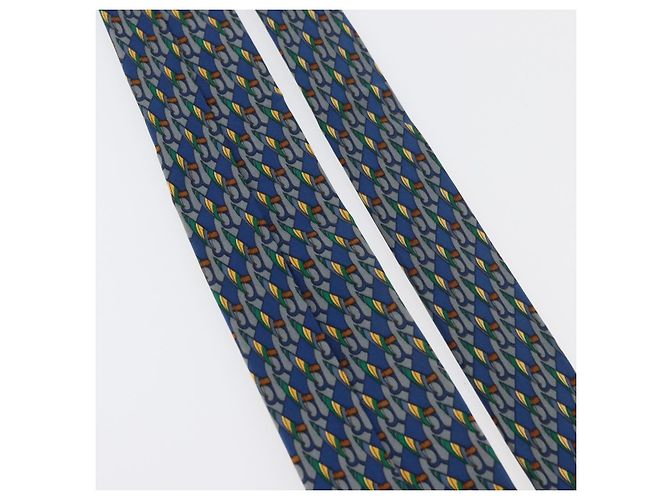 Hermès HERMES Necktie Silk Blue Auth 174885A - view 11
