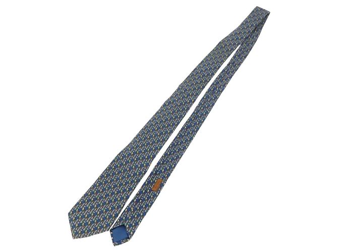 Hermès HERMES Necktie Silk Blue Auth 174885A - view 2